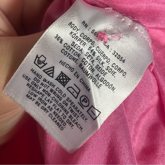 Anthropologie Postmark Pink Silk Cotton Tank Blouse - Picture 4 of 8